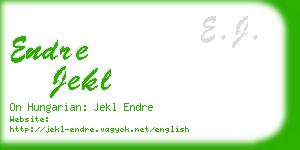 endre jekl business card